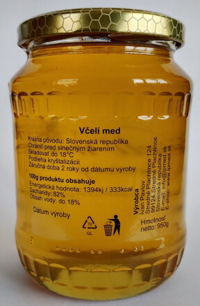 Kvetový včelí med 950 g Kvetový včelí med 950 g
